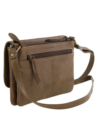 Crossbody bag Oak / Leather PC 3836 OAK Pierre Cardin Leather Flap-over Crossbody Bag in Oak