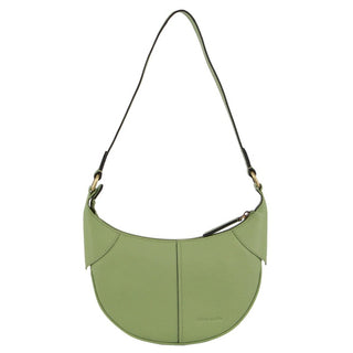 Shoulder Bag Jade / Leather PC 3781 JADE Pierre Cardin Leather Ladies Crescent Shoulder Bag in Jade