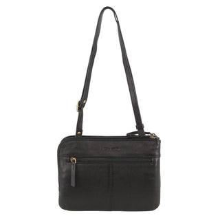 Crossbody bag Black / Leather PC 3833 BLK Pierre Cardin Leather Ladies Crossbody Bag in Black