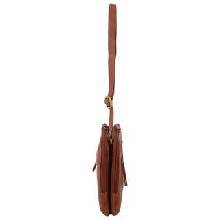 Crossbody bag Tan / Leather PC 3833 TAN Pierre Cardin Leather Ladies Crossbody Bag in Tan