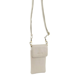 Phone Bag Bone / Leather PC 3612 BONE Pierre Cardin Leather Ladies Phone Cross-Body Bag in Bone