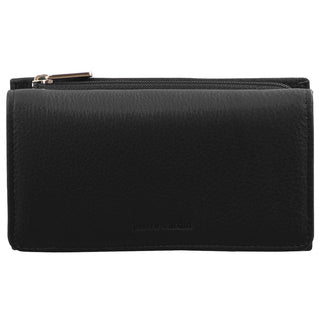 Leather Wallet Black / Leather PC 8776 BLK Pierre Cardin Leather Ladies Tri-Fold Wallet in Black