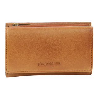 Leather Wallet Cognac / Leather PC 8776 COGN Pierre Cardin Leather Ladies Tri-Fold Wallet in Cognac