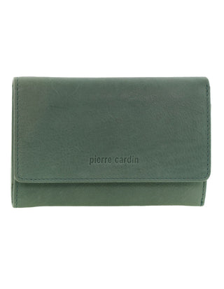 Leather Wallet Grape Leaf / Leather PC 8776 GRAPE LEAF Pierre Cardin Leather Ladies Tri-Fold Wallet in Grape Leaf