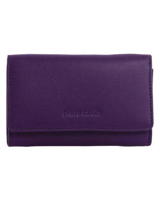 Ladies Wallet Purple / Leather PC 8776 PRPL Pierre Cardin Leather Ladies Tri-Fold Wallet in Purple