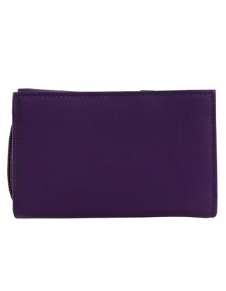 Ladies Wallet Purple / Leather PC 8776 PRPL Pierre Cardin Leather Ladies Tri-Fold Wallet in Purple