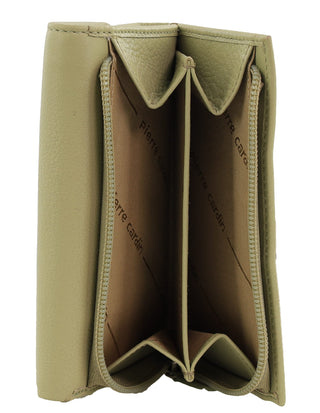 Ladies Wallet Sage / Leather PC 8776 SAGE Pierre Cardin Leather Ladies Tri-Fold Wallet in Sage
