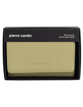 Ladies Wallet Sage / Leather PC 8776 SAGE Pierre Cardin Leather Ladies Tri-Fold Wallet in Sage