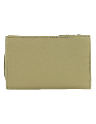 Ladies Wallet Sage / Leather PC 8776 SAGE Pierre Cardin Leather Ladies Tri-Fold Wallet in Sage