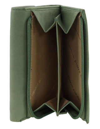 Tri-Fold Wallet Sage / Leather PC 8776 SAGE Pierre Cardin Leather Ladies Tri-Fold Wallet in Sage