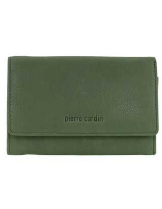 Tri-Fold Wallet Sage / Leather PC 8776 SAGE Pierre Cardin Leather Ladies Tri-Fold Wallet in Sage
