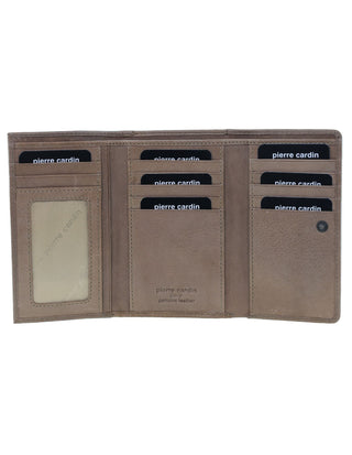 Tri-Fold Wallet Taupe / Leather PC 8776 TAUP Pierre Cardin Leather Ladies Tri-Fold Wallet in Taupe