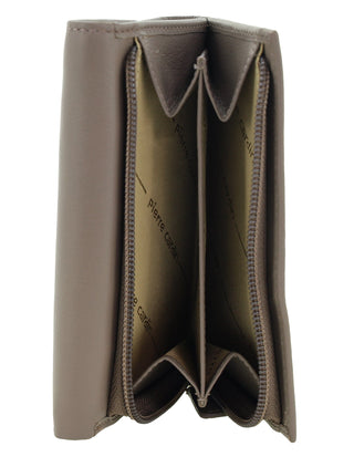 Tri-Fold Wallet Taupe / Leather PC 8776 TAUP Pierre Cardin Leather Ladies Tri-Fold Wallet in Taupe