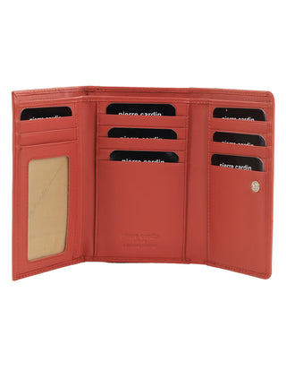 Tri-Fold Wallet Tobasco / Leather PC 8776 TOBASCO Pierre Cardin Leather Ladies Tri-Fold Wallet in Tobasco