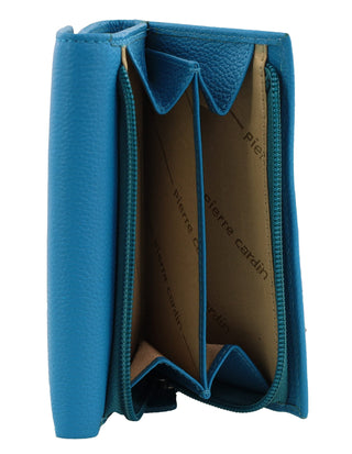 Ladies Wallet Topaz / Leather PC 8776 TOPAZ Pierre Cardin Leather Ladies Tri-Fold Wallet in Topaz