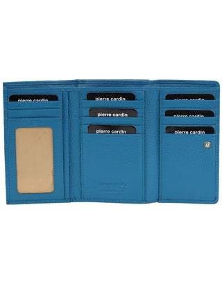 Tri-Fold Wallet Topaz / Leather PC 8776 TOPAZ Pierre Cardin Leather Ladies Tri-Fold Wallet in Topaz