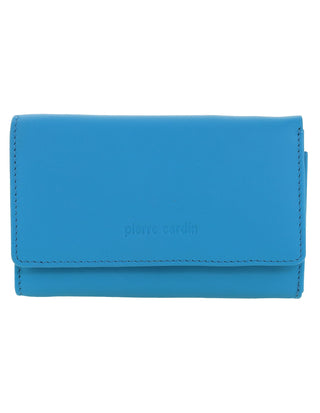 Ladies Wallet Turquoise / Leather PC 8776 TURQ Pierre Cardin Leather Ladies Tri-Fold Wallet in Turquoise