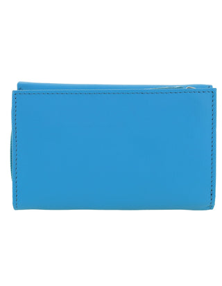 Ladies Wallet Turquoise / Leather PC 8776 TURQ Pierre Cardin Leather Ladies Tri-Fold Wallet in Turquoise