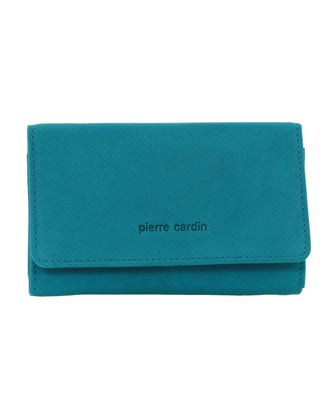 Leather Wallet Turquoise / Leather PC 8776 TURQ Pierre Cardin Leather Ladies Tri-Fold Wallet in Turquoise