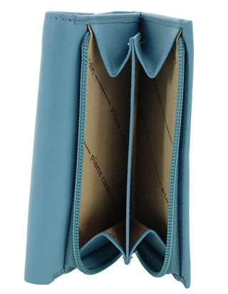 Leather Wallet Turquoise / Leather PC 8776 TURQ Pierre Cardin Leather Ladies Tri-Fold Wallet in Turquoise