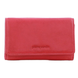 Leather Wallet Pink / Leather PC 8776 PINK Pierre Cardin Leather Ladies Tri-Fold Wallet