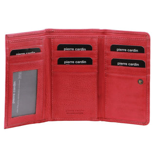 Leather Wallet Pink / Leather PC 8776 PINK Pierre Cardin Leather Ladies Tri-Fold Wallet