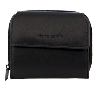 Leather Wallet Black / Leather PC 3908 BLK Pierre Cardin Leather Ladies Wallet in Black