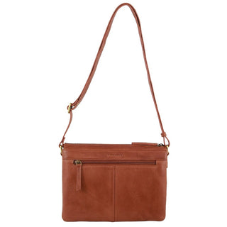 Crossbody bag Tan / Leather PC 3840 TAN Pierre Cardin Leather Layered Style Crossbody Bag in Tan