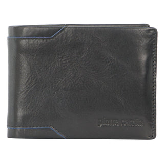 Leather Wallet Black / Leather PC 3389 BLK Pierre Cardin Leather Men's Bi-Fold Wallet in Black