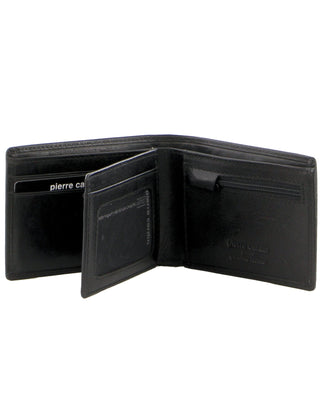 Leather Wallet Black / Leather PC 3614 BLK Pierre Cardin Leather Men's Bi-Fold Wallet in Black