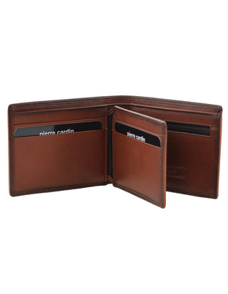 Men's Wallet Brandy / Leather PC 3614 BRANDY Pierre Cardin Leather Men's Bi-Fold Wallet in Brandy