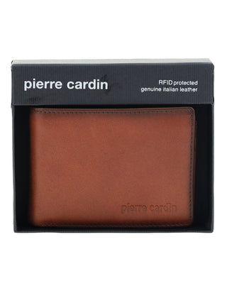 Men's Wallet Brandy / Leather PC 3614 BRANDY Pierre Cardin Leather Men's Bi-Fold Wallet in Brandy
