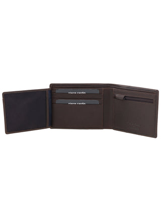 Leather Wallet Chocolate / Leather PC 3389 CHO Pierre Cardin Leather Men's Bi-Fold Wallet in Chocolate