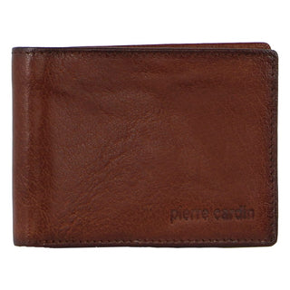 Leather Wallet Tan / Leather PC 3614 TAN Pierre Cardin Leather Men's Bi-Fold Wallet in Tan