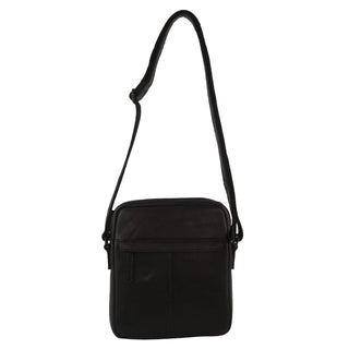 Crossbody Bag Black / Leather PC 3752 BLK Pierre Cardin Leather Men's Multi-Compartment Crossbody Bag in Black