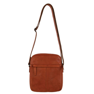 Crossbody Bag Cognac / Leather PC 3752 COGN Pierre Cardin Leather Men's Multi-Compartment Crossbody Bag in Cognac