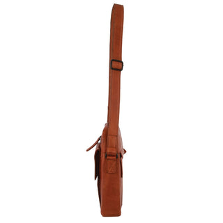 Crossbody Bag Cognac / Leather PC 3752 COGN Pierre Cardin Leather Men's Multi-Compartment Crossbody Bag in Cognac