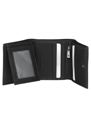 Tri-Fold Wallet Black / Leather PC 8783 BLK Pierre Cardin Leather Men's Tri-Fold Wallet in Black