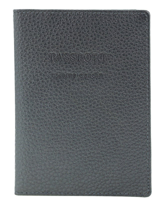 Wallets Metallic Grey / Leather PC 3909 METALLIC GREY Pierre Cardin Leather Passport Wallet Cover in Metallic Grey