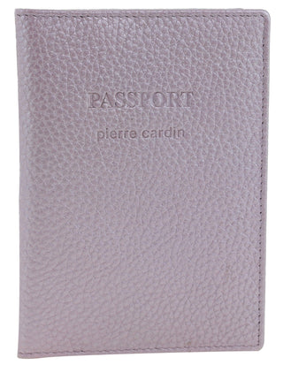 Wallets Metallic Lilac / Leather PC 3909 METALLIC LILAC Pierre Cardin Leather Passport Wallet Cover in Metallic Lilac