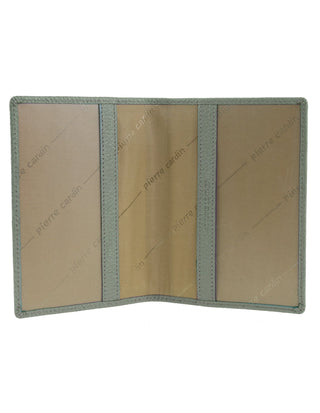Wallets Metallic Sage / Leather PC 3909 METALLIC SAGE Pierre Cardin Leather Passport Wallet Cover in Metallic Sage