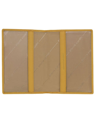 Passport Wallet Yellow / Leather PC 3909 YELL Pierre Cardin Leather Passport Wallet Cover in Yellow