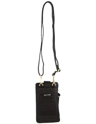 Phone Bag Black PC 3891 BLK Pierre Cardin Leather Phone Bag in Black