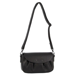 Crossbody bag Black / Leather PC 3728 BLK Pierre Cardin Leather Pleated Design Crossbody Bag in Black