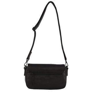 Crossbody bag Black / Leather PC 3728 BLK Pierre Cardin Leather Pleated Design Crossbody Bag in Black