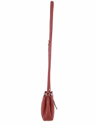 Crossbody bag Marsala / Leather PC 3663 MARSALA Pierre Cardin Leather Pleated Design Crossbody Bag in Marsala