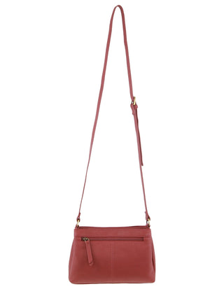 Crossbody bag Marsala / Leather PC 3663 MARSALA Pierre Cardin Leather Pleated Design Crossbody Bag in Marsala