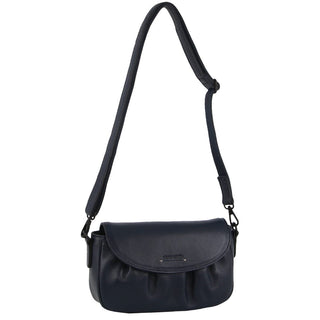 Crossbody bag Navy / Leather PC 3728 NAVY Pierre Cardin Leather Pleated Design Crossbody Bag in Navy