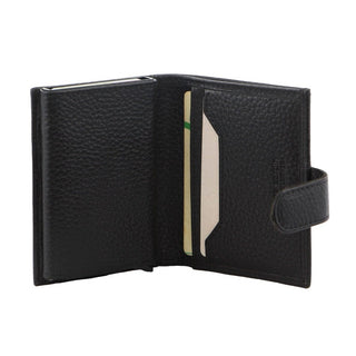 Leather Wallet Black / Leather PC 3644 BLK Pierre Cardin Leather Smart Slide Card Holder Tab Wallet in Black