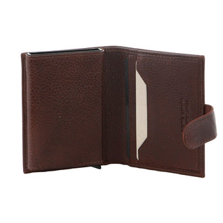 Leather Wallet Brown / Leather PC 3644 BRN Pierre Cardin Leather Smart Slide Card Holder Tab Wallet in Brown